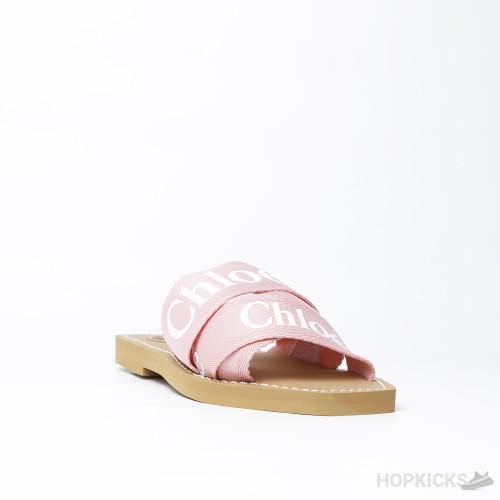 Chloe Chunky Heel Pink Strip (Premium Batch)