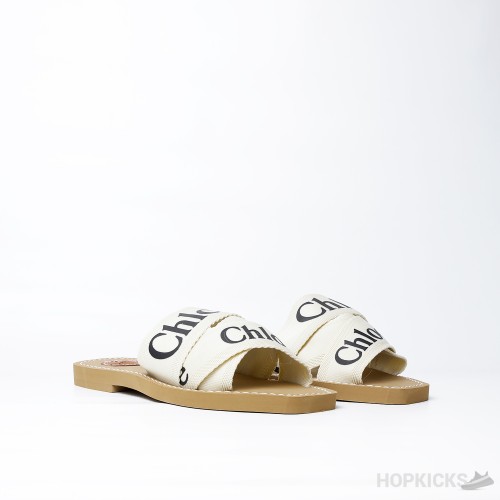 Chloe Ribbon Slipper White (Premium Batch)