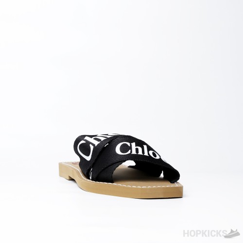 Chloe Ribbon Slipper Black (Premium Batch)