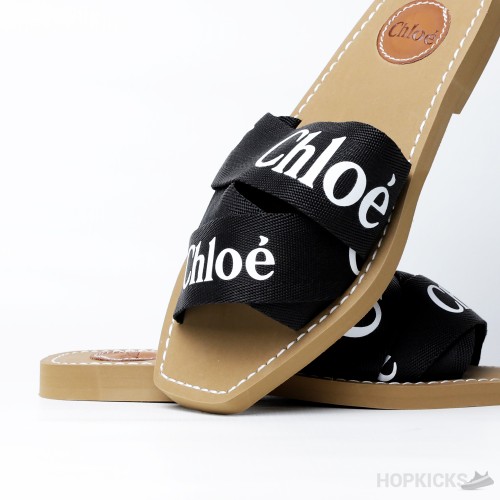 Chloe Ribbon Slipper Black (Premium Batch)