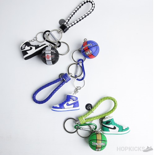 Air Jordan 1's 3D Sneaker keychain with Basketball NBA And Hook