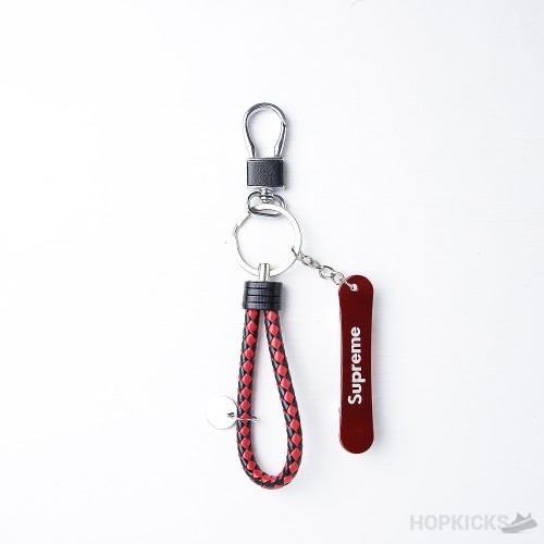 Supreme Skateboard Keychain With Stylish Rope