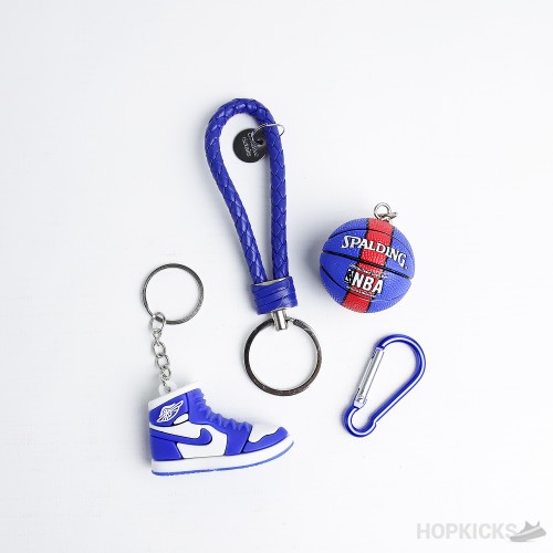 Air Jordan 1's 3D Sneaker keychain with Basketball NBA And Hook