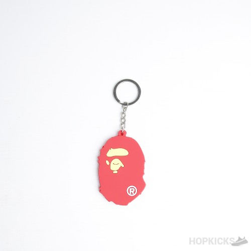 Bathing APE logo Red Black Brown Keychain