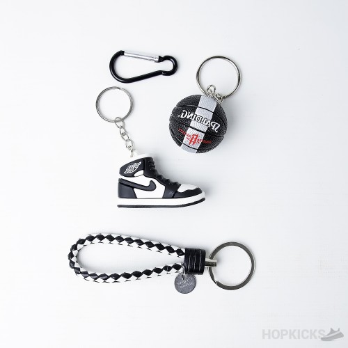 Air Jordan 1's 3D Sneaker keychain with Basketball NBA And Hook