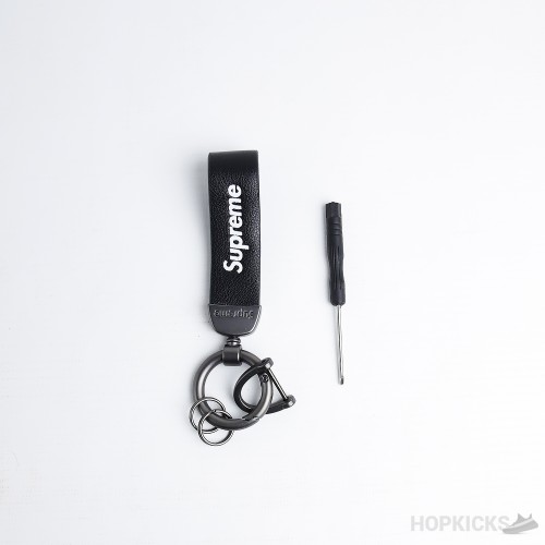 Supreme Leather Keychain