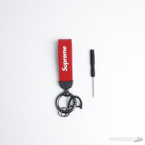 Supreme Leather Keychain