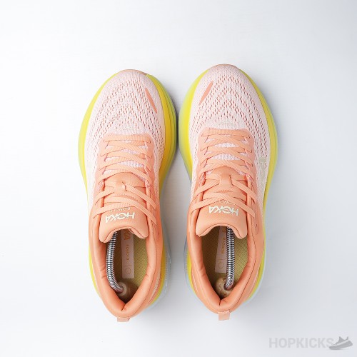 Hoka One One Bondi 8 Puffin's Bill Orange Amber Yellow (Dot Perfect)