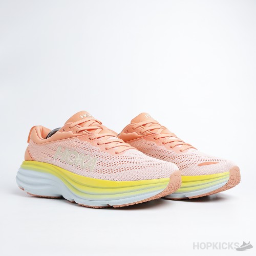 Hoka One One Bondi 8 Puffin's Bill Orange Amber Yellow (Dot Perfect)