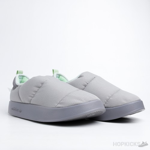 Adidas Puffylette Charcoal Solid Grey Linen Green Magic Lime (Dot Perfect)