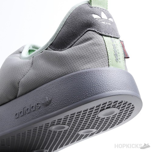 Adidas Puffylette Charcoal Solid Grey Linen Green Magic Lime (Dot Perfect)