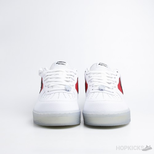 Nike Air Force 1 Low White Red Black (Icy Soles) (Dot Perfect)