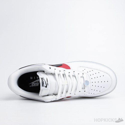 Nike Air Force 1 Low White Red Black (Icy Soles) (Dot Perfect)