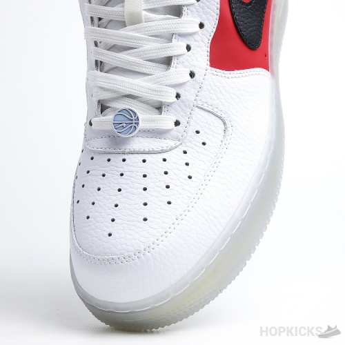 Nike Air Force 1 Low White Red Black (Icy Soles) (Dot Perfect)