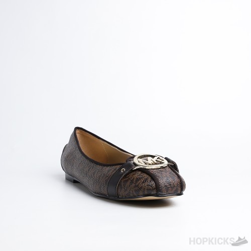 Michael Kors Lillie Moccasin Flats Brown (Dot Perfect)