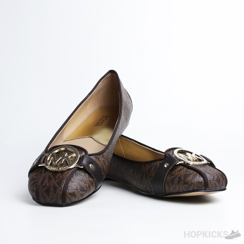 Michael Kors Lillie Moccasin Flats Brown (Dot Perfect)