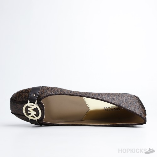 Michael Kors Lillie Moccasin Flats Brown (Dot Perfect)