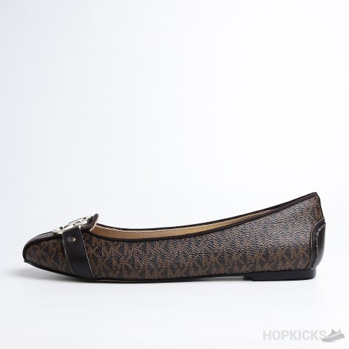 Michael Kors Lillie Moccasin Flats Brown (Dot Perfect)