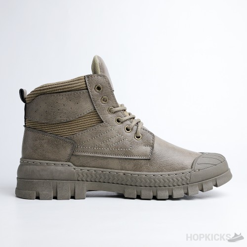 Cat Beige Grey High Top Boots (Premium Plus Batch)