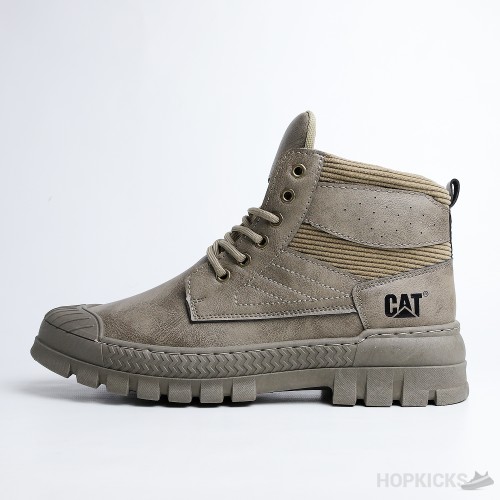 Cat Beige Grey High Top Boots (Premium Plus Batch)