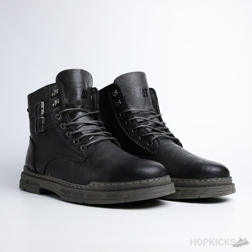 Cat Grey High Top Lace up Buckle Boots (Premium Plus Batch)