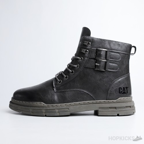 Cat Grey High Top Lace up Buckle Boots (Premium Plus Batch)