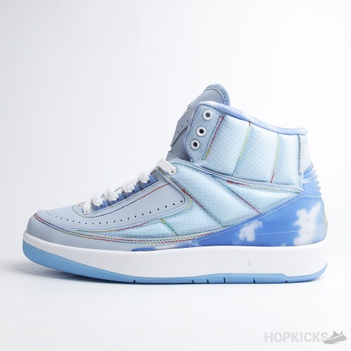 J Balvin x Air Jordan 2 Retro Celestine Blue White Multi-Color (Dot Perfect)