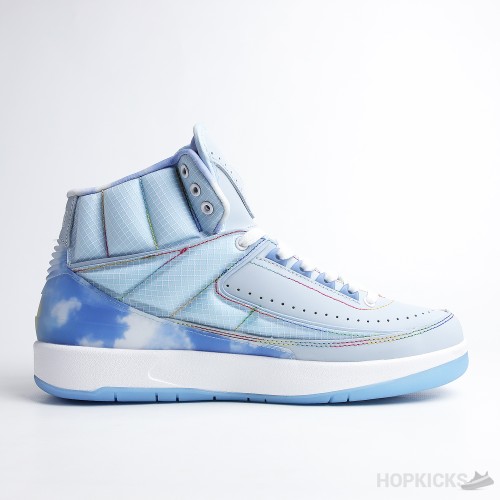 J Balvin x Air Jordan 2 Retro Celestine Blue White Multi-Color (Dot Perfect)