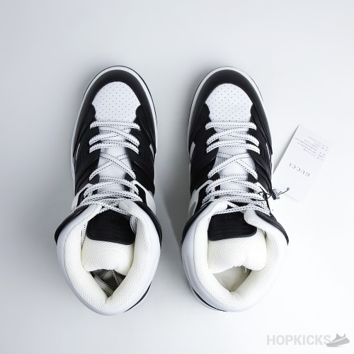 Gucci Basket High Top Black And White Demetra Sneakers (Dot Perfect)