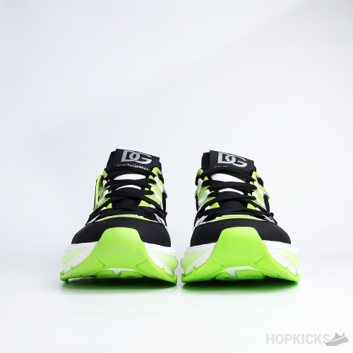D&GG Mixed Material Air Master Green Sneakers (Premium Plus Batch)