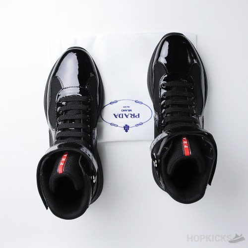 Prada America's Cup High Top Black Sneakers (Premium Plus Batch)