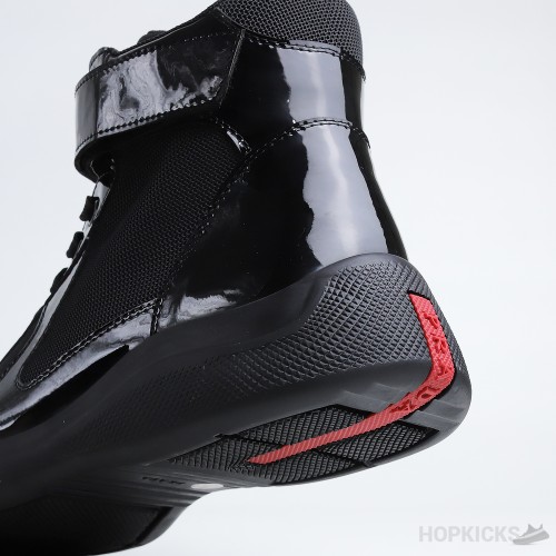 Prada America's Cup High Top Black Sneakers (Premium Plus Batch)