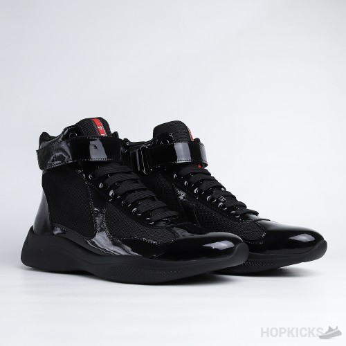 Prada America's Cup High Top Black Sneakers (Premium Plus Batch)