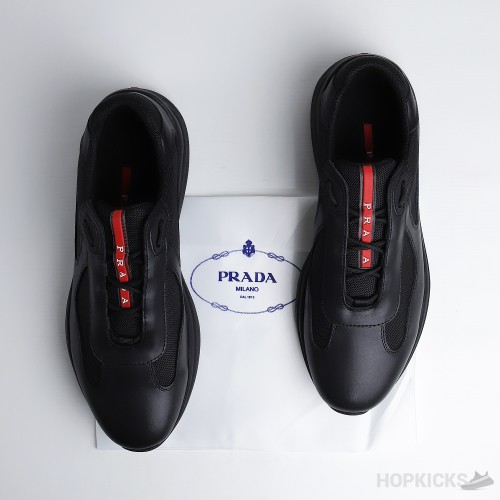 Prada America's Cup Black Sneakers (Dot Perfect)