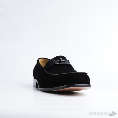 Hermes Destin Suede Noir Loafer