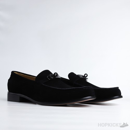 Hermes Destin Suede Noir Loafer