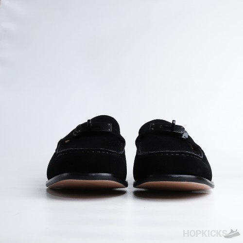 Hermes Destin Suede Noir Loafer