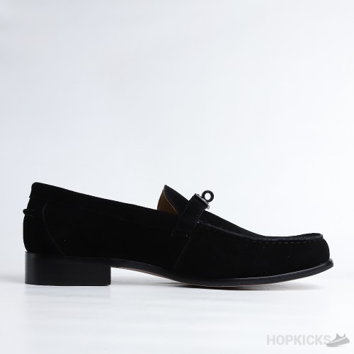 Hermes Destin Suede Noir Loafer