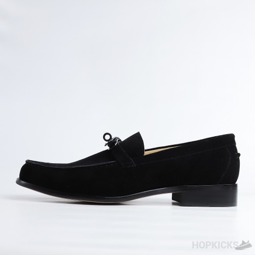 Hermes Destin Suede Noir Loafer