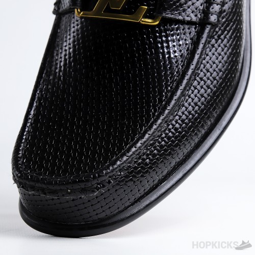 LV Black Hockenheim Python Leather Shoes