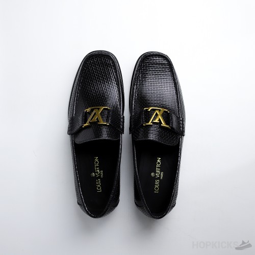 LV Black Hockenheim Python Leather Shoes