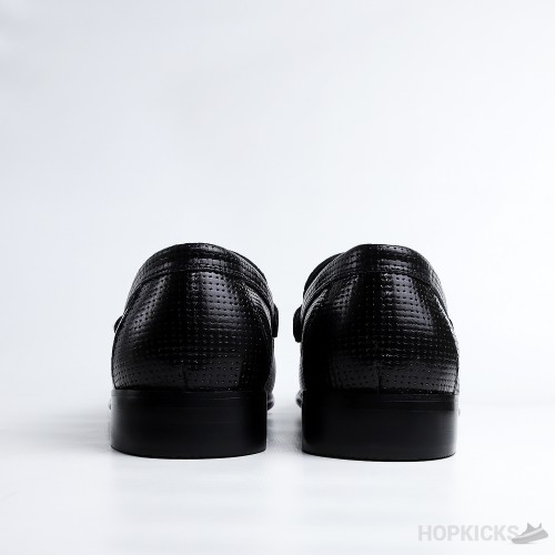 LV Black Hockenheim Python Leather Shoes