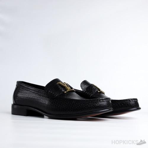 LV Black Hockenheim Python Leather Shoes
