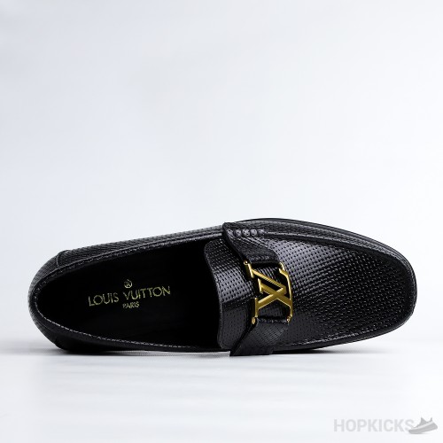 LV Black Hockenheim Python Leather Shoes