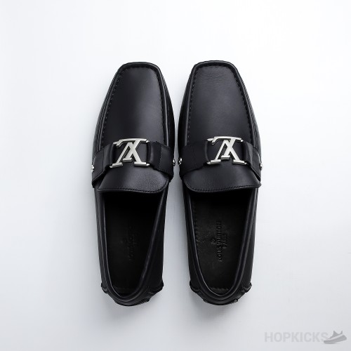 LV Black Monte Carlo Moccasin Driving Loafer