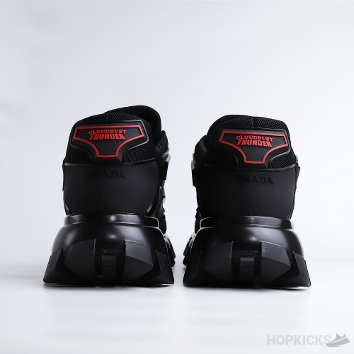 Prada Cloudbust Thunder Technical Fabric Black Sneaker (Dot Perfect)