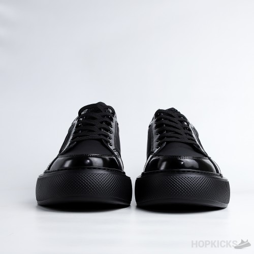 Prada Macro Re-Nylon And Brushed Leather Black Sneaker