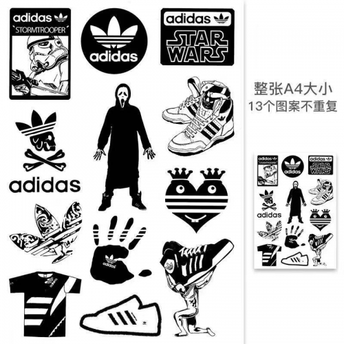 Adidas Black And White Stickers 10 Plus Pcs