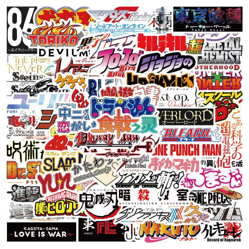 Anime Stickers 60 Plus Pcs