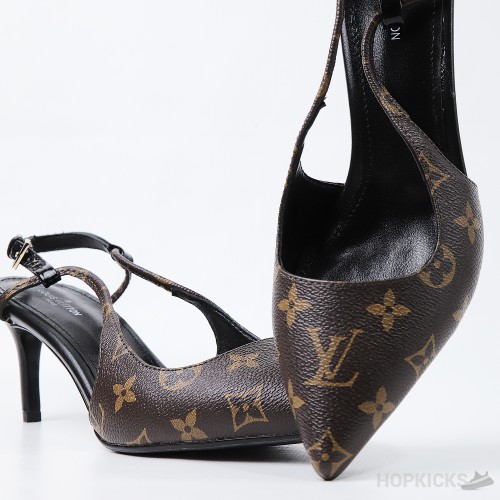 LV Decollete Monogram Brown PUMP (Dot Perfect)